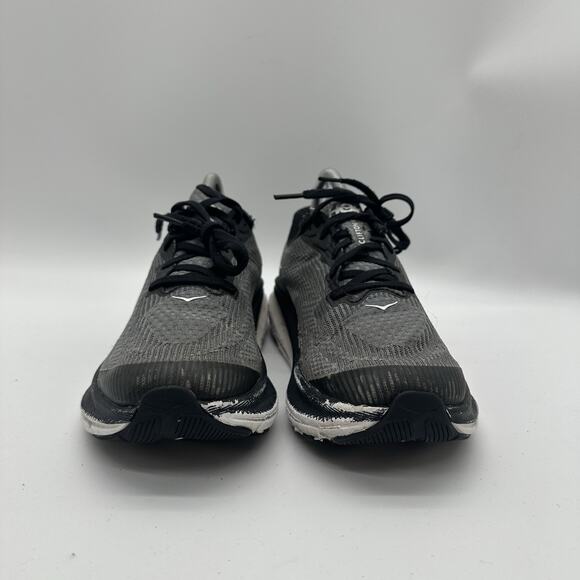 Womens 5.5 Hoka One One Clifton 9 Running Shoes Gray White Sneaker 1131170-BWHT - Picture 2 of 10